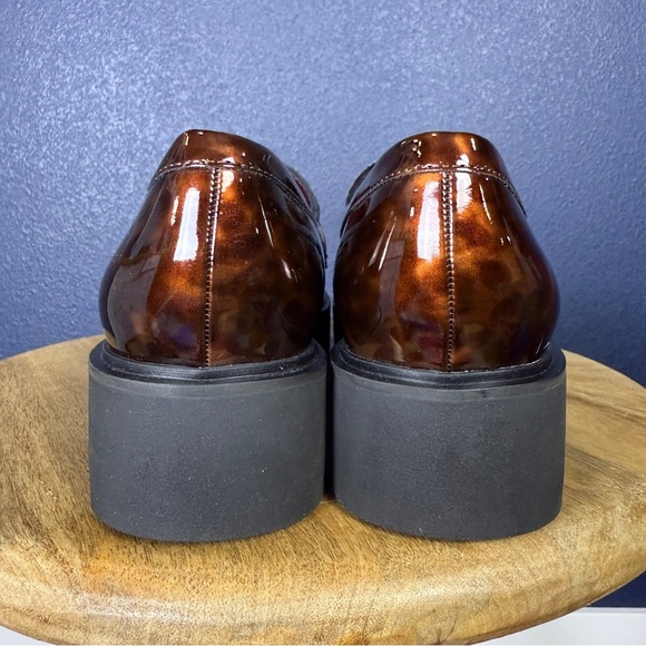 Franco Sarto NWOT Tortoise Shell "Balin" Lug Sole Penny Loafer, Size 9 - Picture 3 of 9